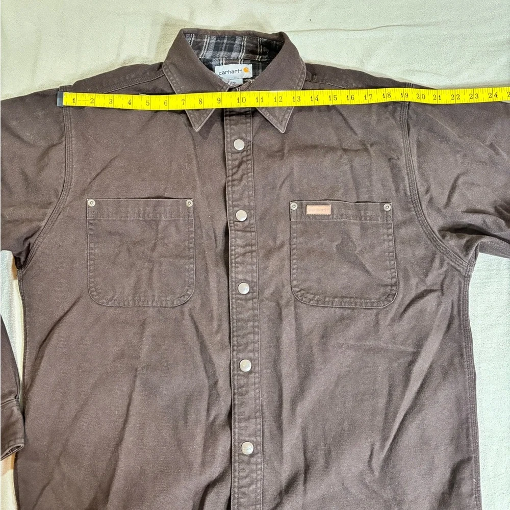 Carhartt Flannel Lined Canvas Shirt Jac (S296) - Picture 13 of 14